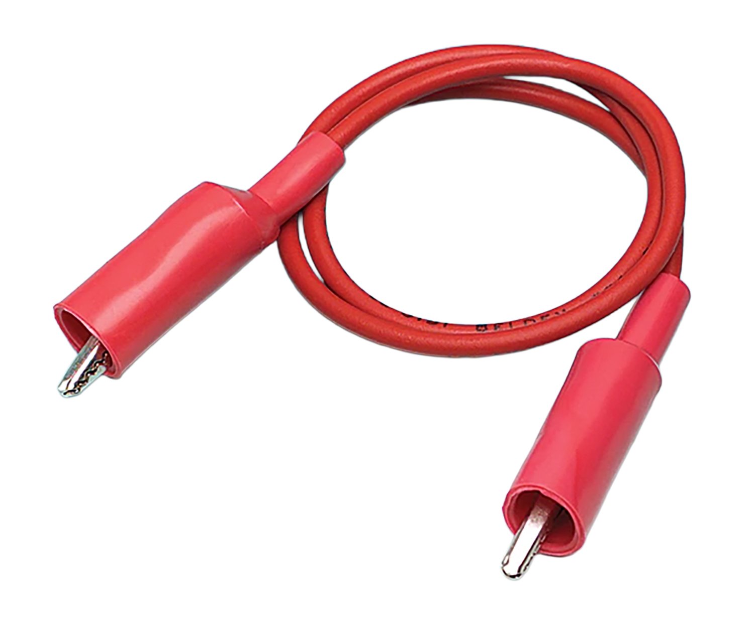 Red Wire with Alligator Clips on Both Ends, 14"
