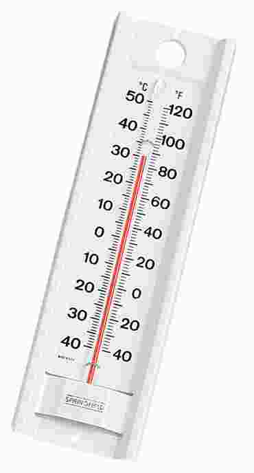 Whiteback Wall Thermometer for Earth Science and Meteorology