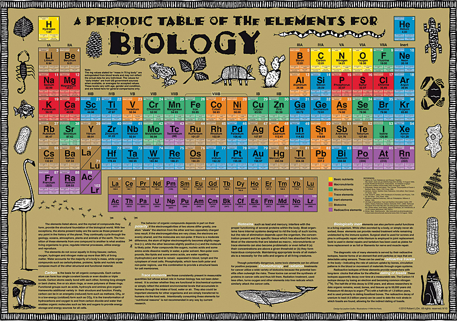 Biology Periodic Table Poster