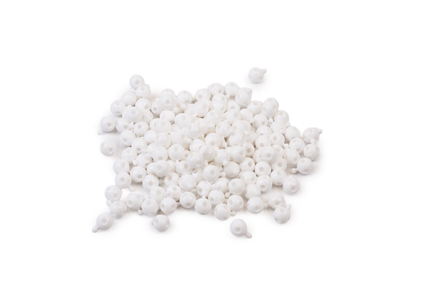 White Pop Beads with 5 Holes