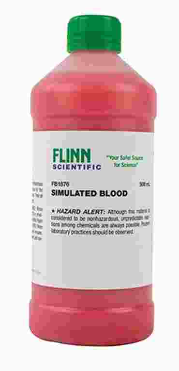 Simulated Blood for Forensics Blood Spatter Tests