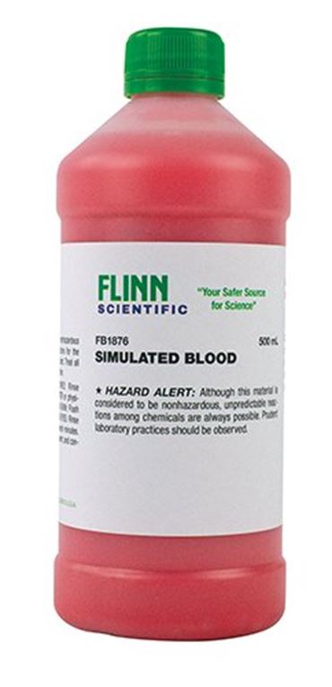 Simulated Blood for Forensics Blood Spatter Tests