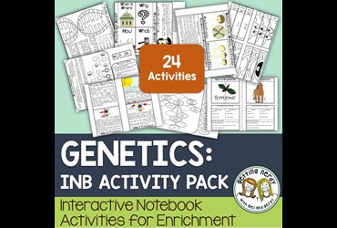 Getting Nerdy Science Genetics Interactive Notebook Activity Pack