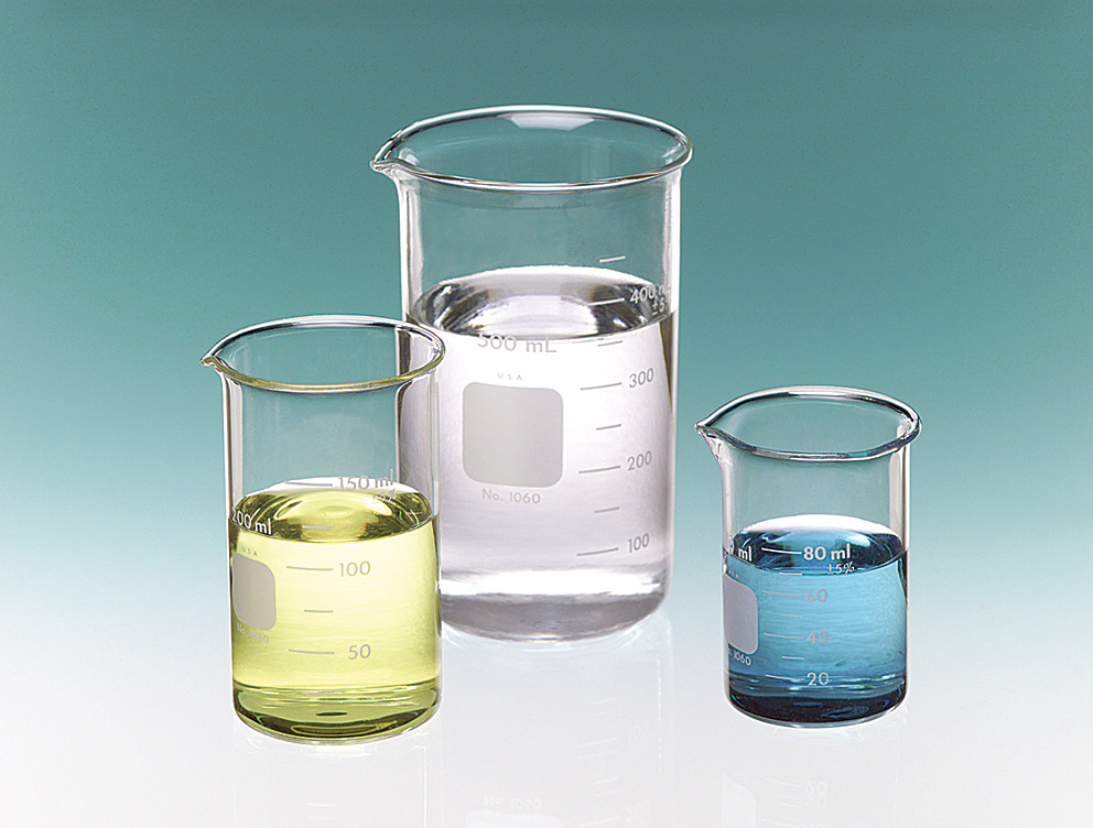 Beaker 200ml x6 Low Form Borosilicate Glass Laboratory Glassware Labware 