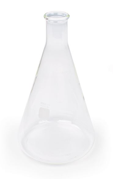 Pyrex® Narrow Mouth Erlenmeyer Flasks with Heavy-Duty Rim, 25 mL