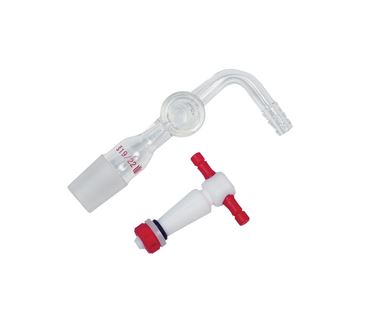 Synthware® Adapter, Vacuum, With 1:5 PTFE Stopcock, 14/20 Glassware for Organic Chemistry