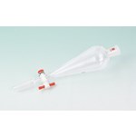 Synthware® Funnel, Separatory, 125 mL, 24/40, 2 mm PTFE Stopcock, Glass Stopper