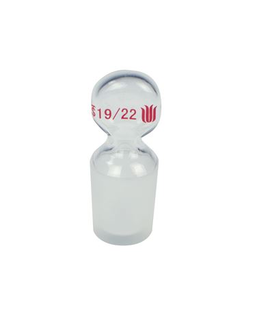 Synthware® Stopper, Penny-Head, Glass, Hollow, 14/20