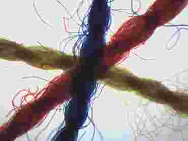 Colored Threads Microscope Slide