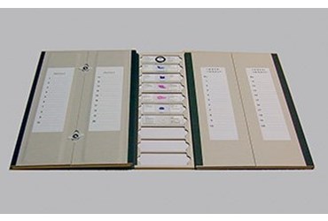 Flat Display Case for 20 Microscope Slides for Biology and Life Science