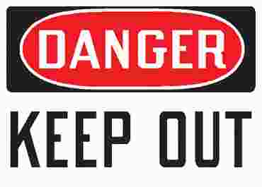 Safety Sign "Danger: Keep Out"