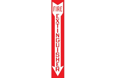 Safety Sign "Fire Extinguisher" Vertical Arrow