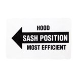 Fume Hood Efficiency and Sash Position Safety Label