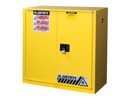 Justrite Metal Flammable Cabinet 30 Gal Self Closing