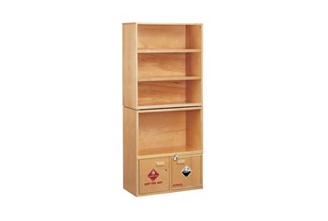 Wooden Chemical Storage Shelving System for Safer Lab Storage