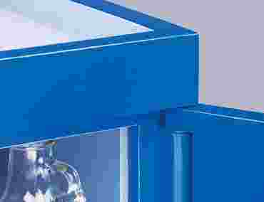 leveling feet, liquid-tight trough, exterior-grade plywood