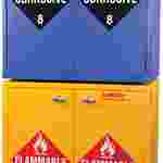 Flinn/SciMatCo® Jumbo Stacking Flammables Cabinet with Self-Closing Doors for Safer Chemical Storage