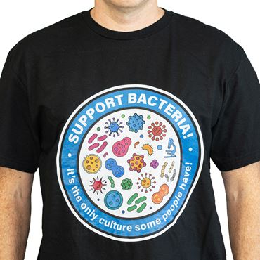 Support Bacteria T-Shirt, Black