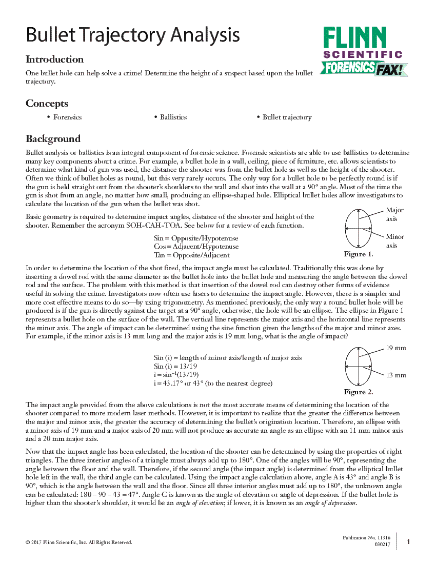 worksheet Ballistics Worksheet student lab activities alternate text