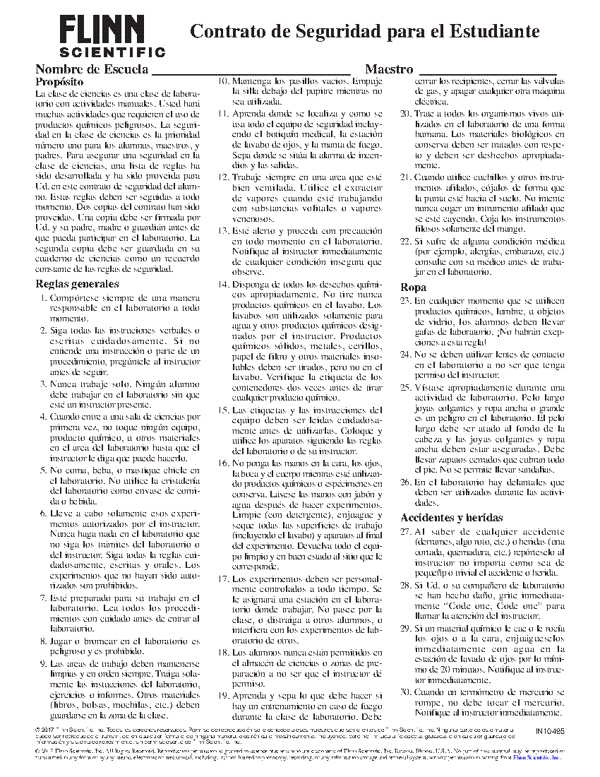 worksheet What Not To Do Laboratory Worksheet safety contracts exams alternate text