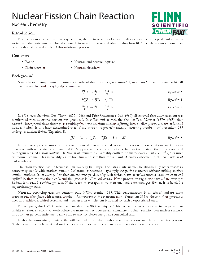 worksheet Nuclear Reaction Worksheet nuclear fission chain reaction