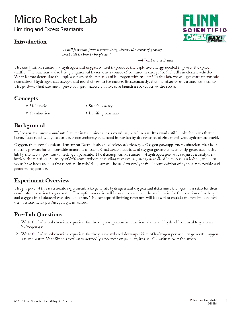 Mole ratios pogil activities for high school chemistry ...