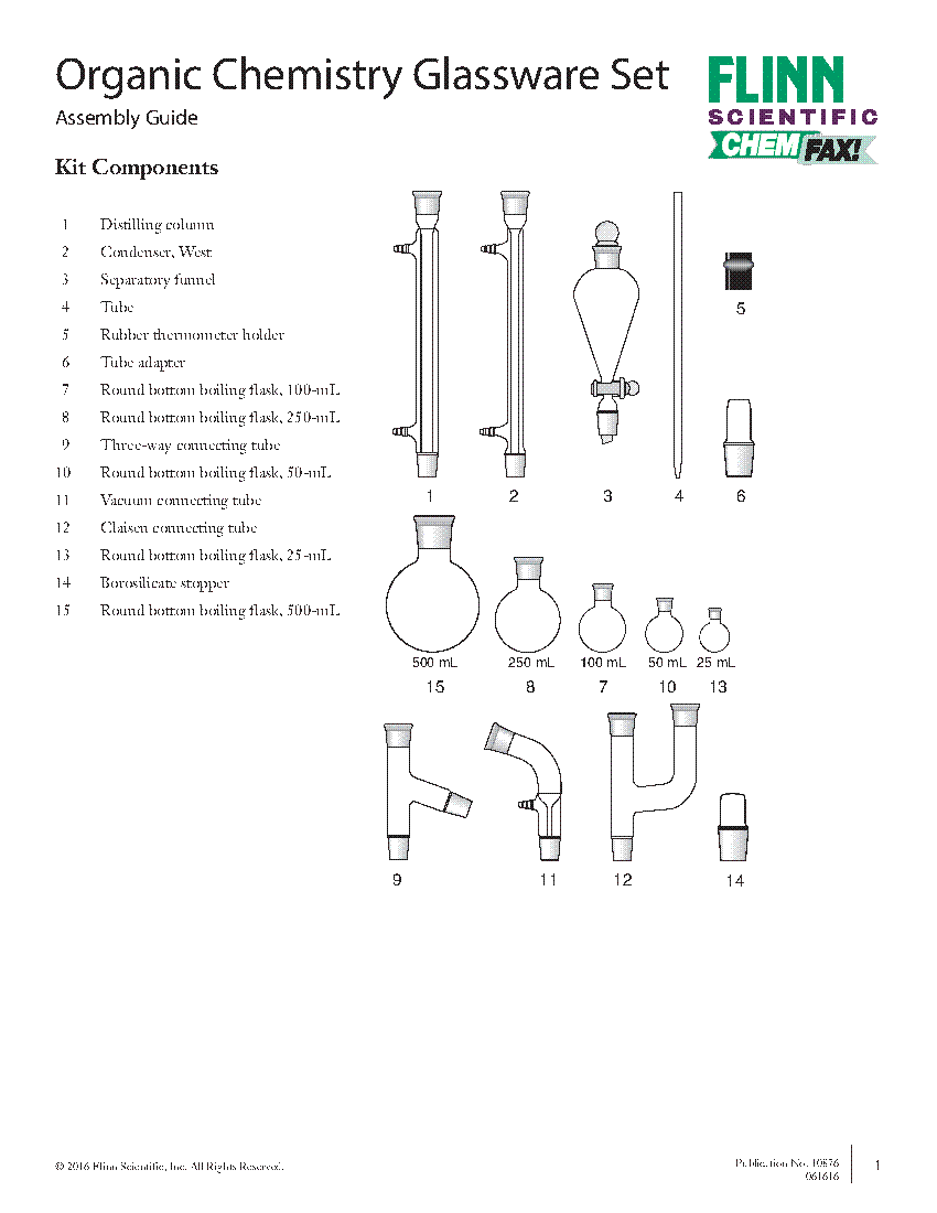 Organic Chemistry Glassware Set